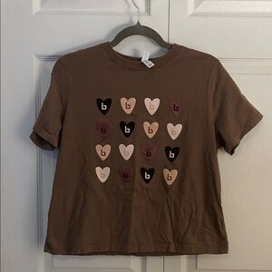 Burn Boot Camp Brown Graphic Heart Tee